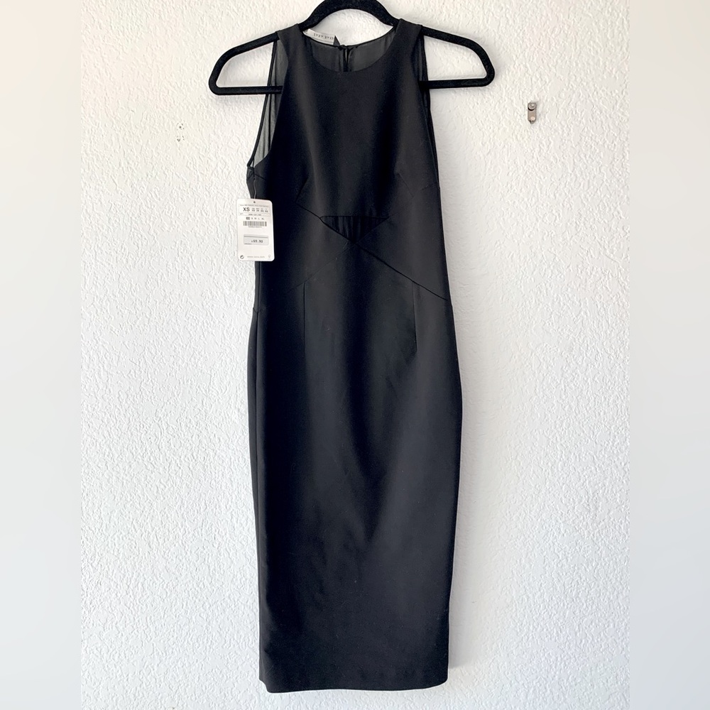 NWT Zara Basic Black Sleeveless Dress - Size XS